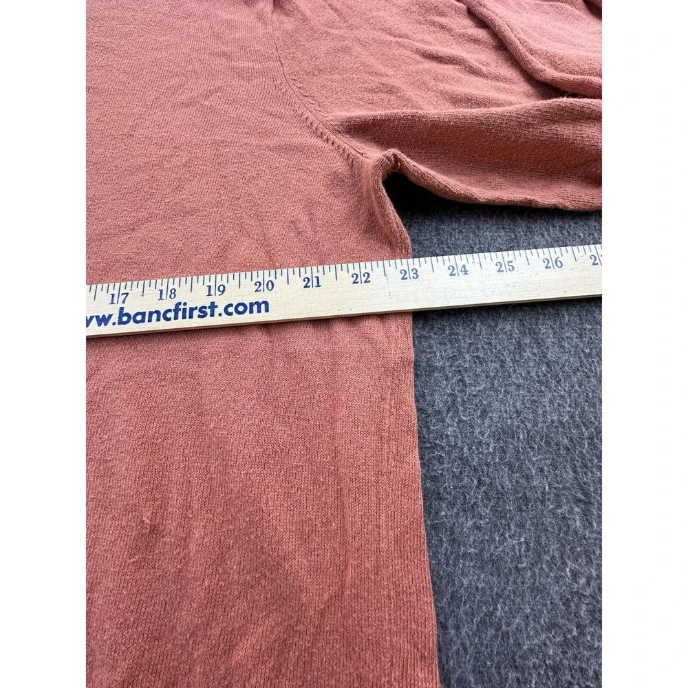 J. Crew Sweater Men X-Large Burnt Orange V Neck‎ Pullover Cashmere Cotton Casual